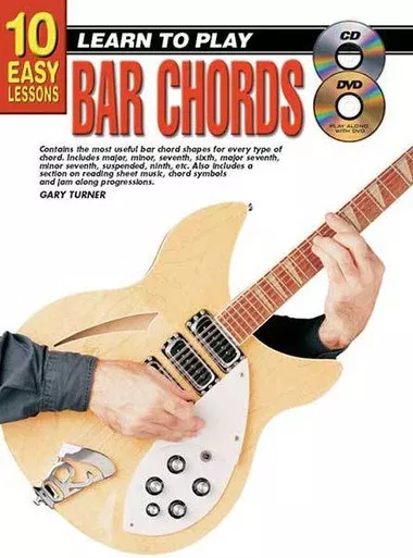 10 Easy Lessons Learn to Play – Bar Chords with CD & DVD