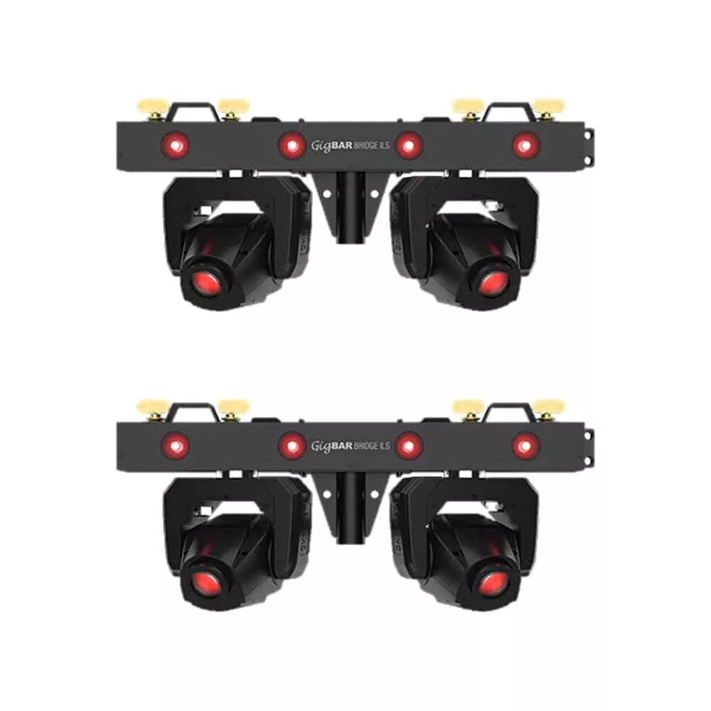 2x Chauvet DJ GigBAR Bridge ILS moving head & wash 2-in-1 lighting system