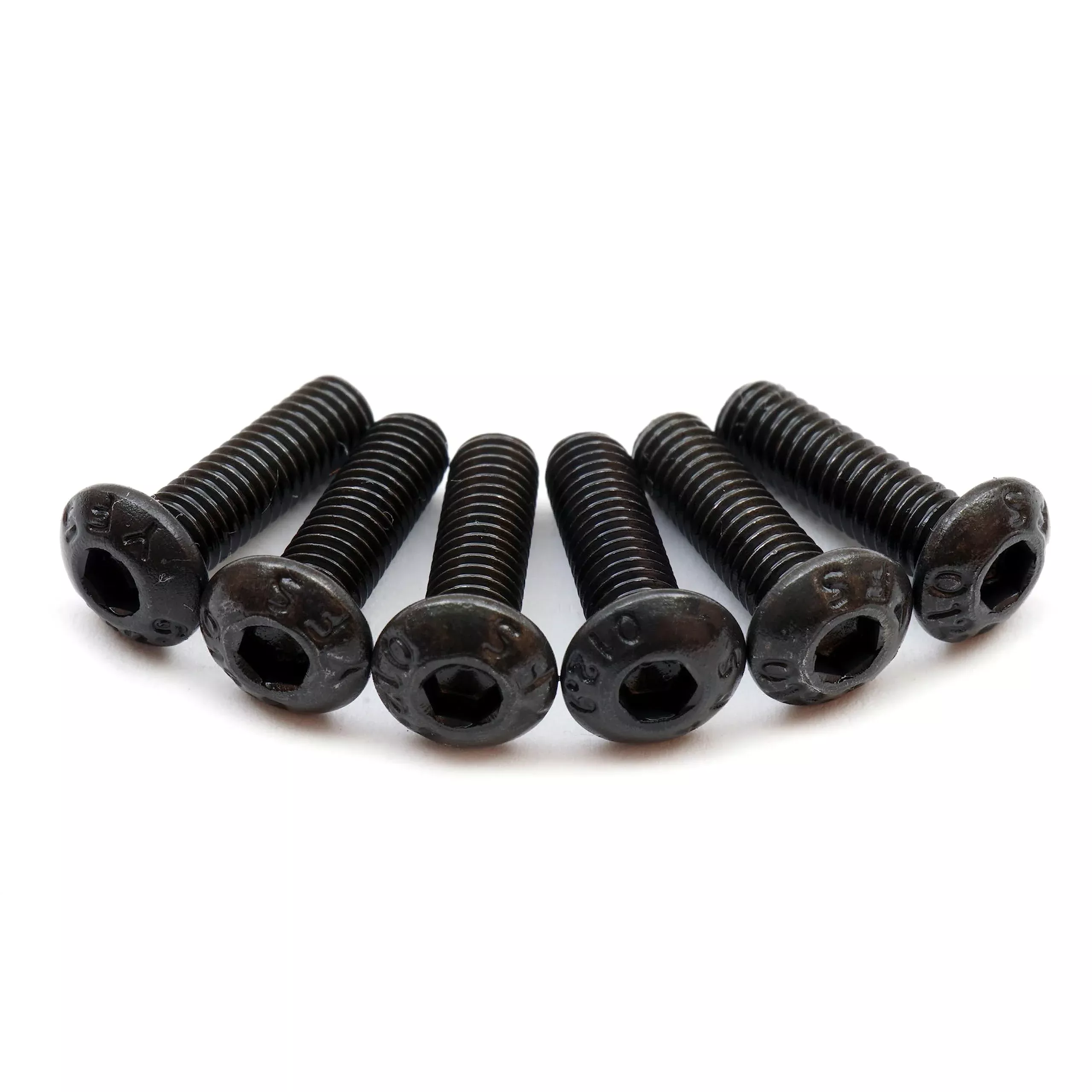 (6) Black Alloy Steel - Ibanez Style Guitar Saddle Intonation Mounting Hold Screws Set - MonsterBolts (Qty 6, 12.9 Black Alloy S