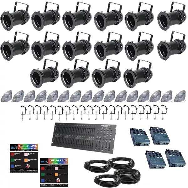 8000 Watt Deluxe PAR56 Package with 16 Lights