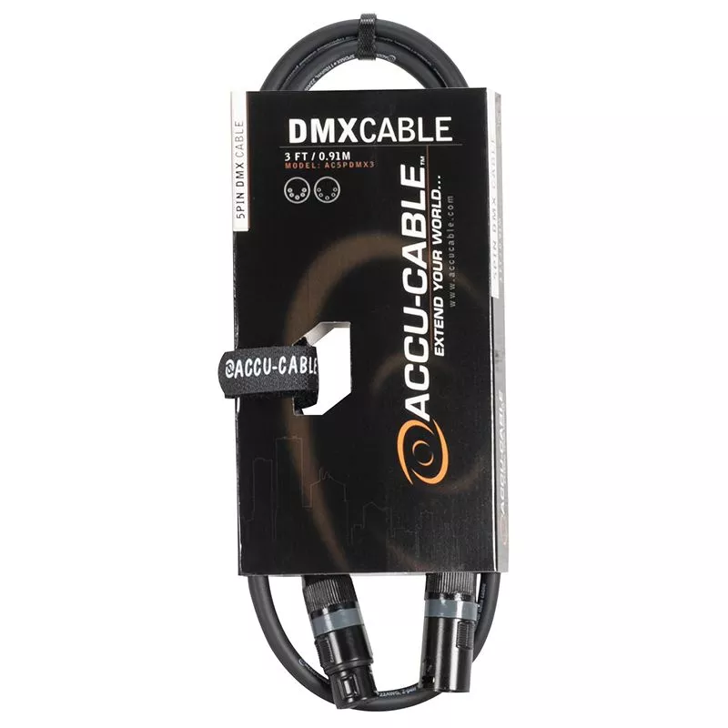 Accu-Cable AC5PDMX3 5-Pin XLR DMX Cable