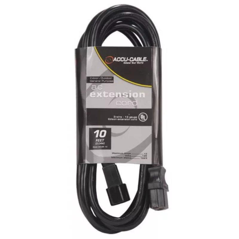 Accu-Cable ECCOM-10 IEC Power Cable – 10 ft