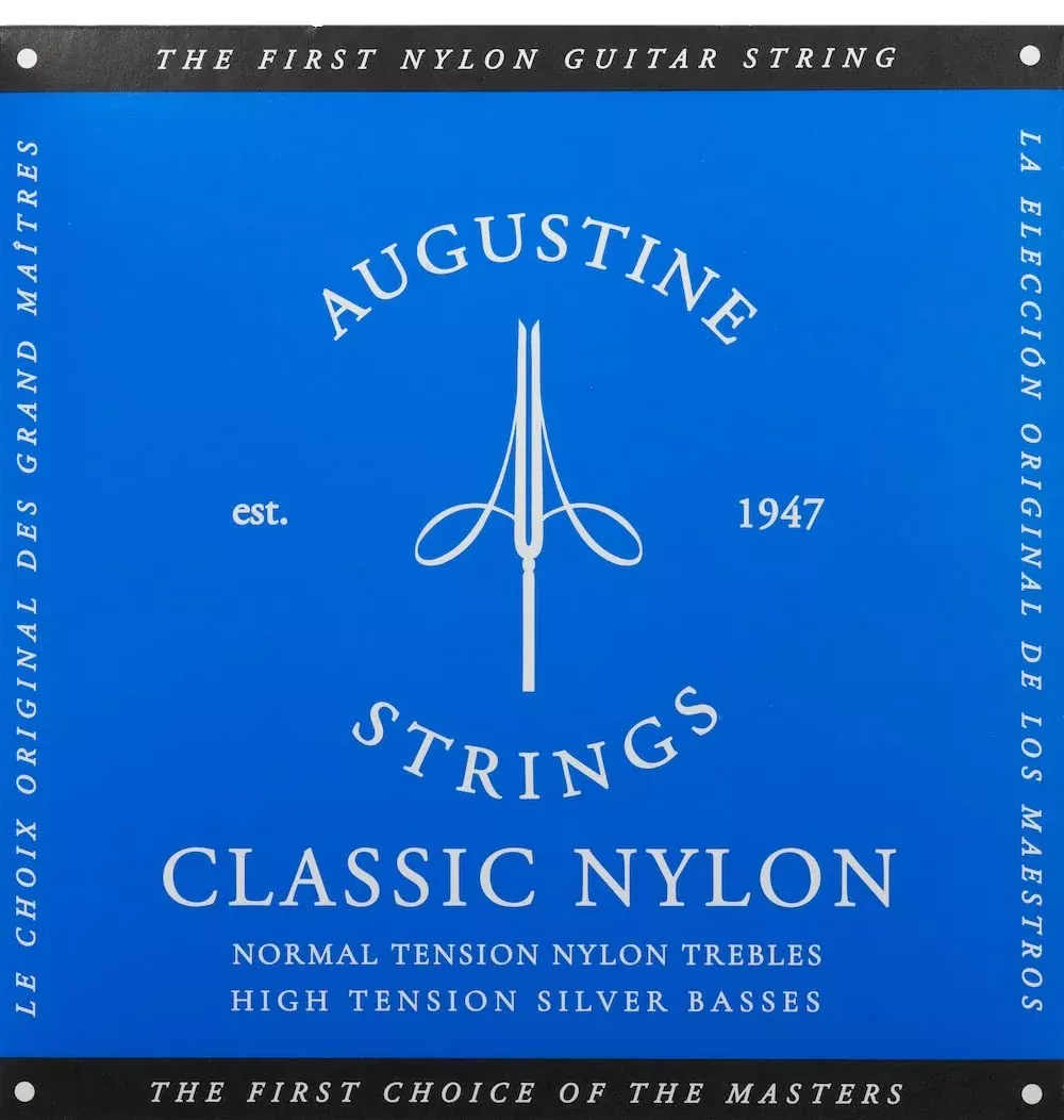 Augustine classic Blue Nylon guitar Strings - High Tension - 1 Set