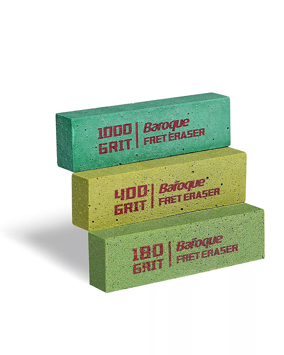 Baroque Fret Erasers for guitar, Fret Polishing cleaner, Frets Polish Tools Kit, clean Fret WireStringMetal, Set of 3 (180& 400&