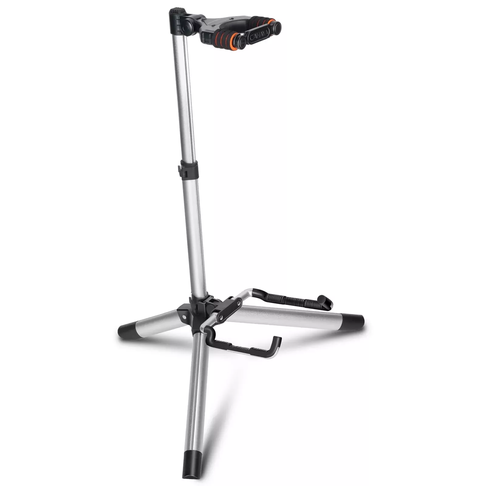 CAHAYA Guitar Stand Floor for Acoustic Electric Guitars and Bass Adjustable Height Folding Guitar Stand Lightweight Travel Instr