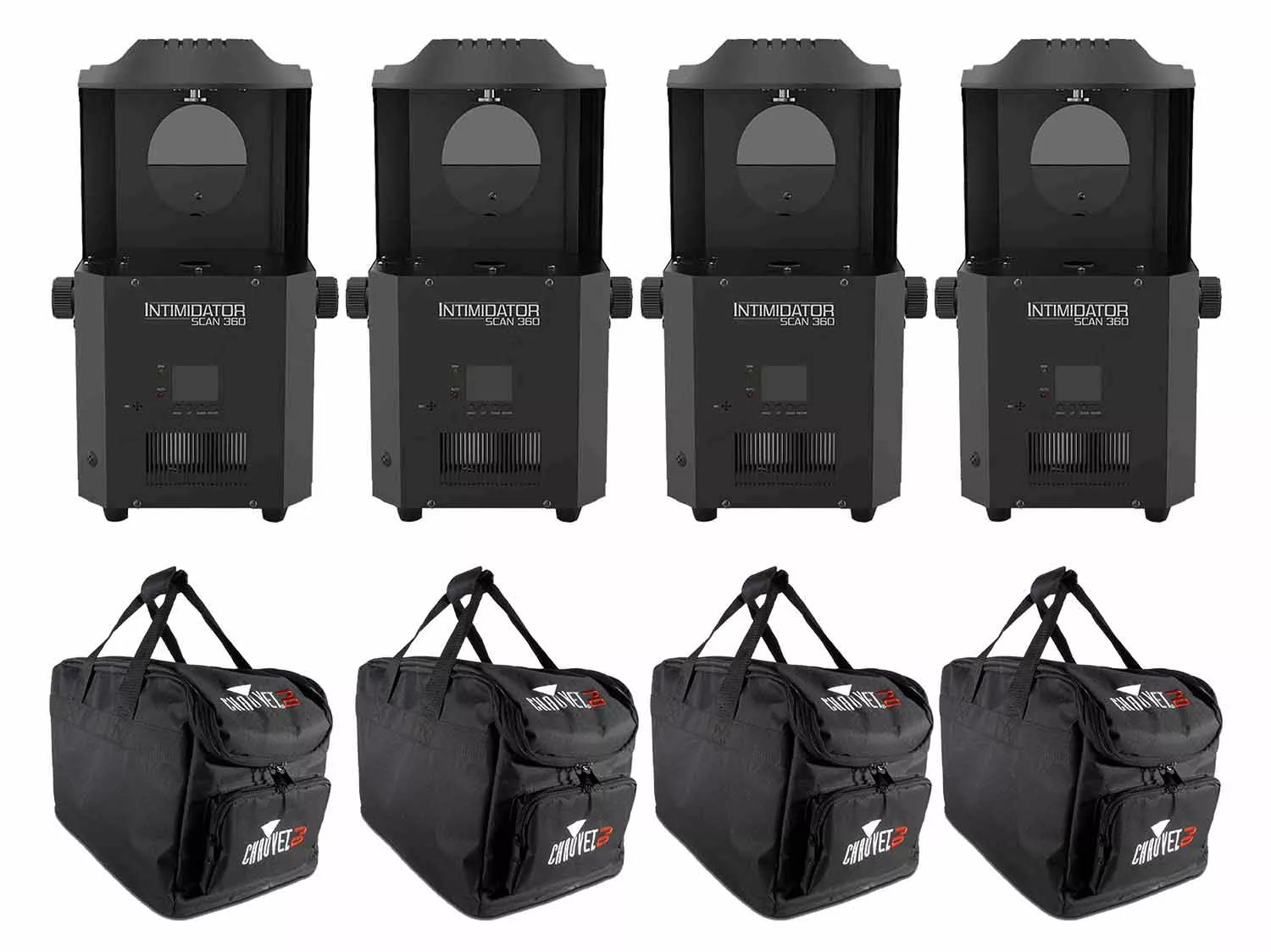 Chauvet DJ Four Intimidator Scan 360 LED Scanner Pkg w/ 4 Gear Bag