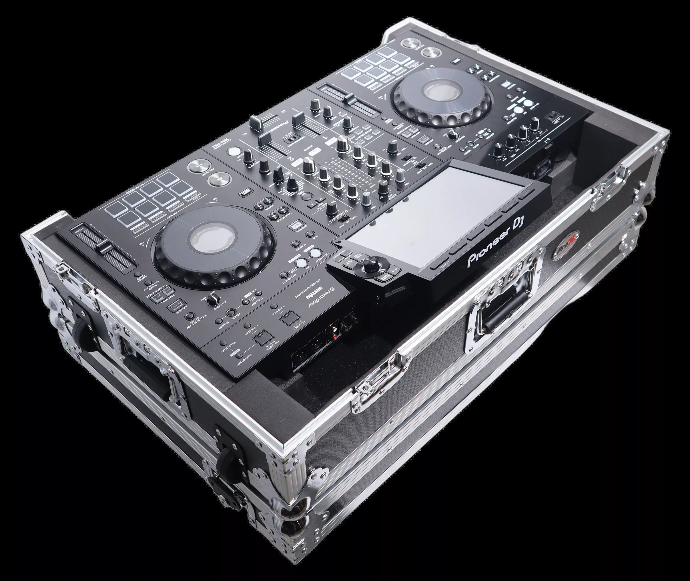 ProX ATA Flight Case For Pioneer DDJ-REV5 XDJ-RX3 DJ Controller with 1U Rack Space and Wheels