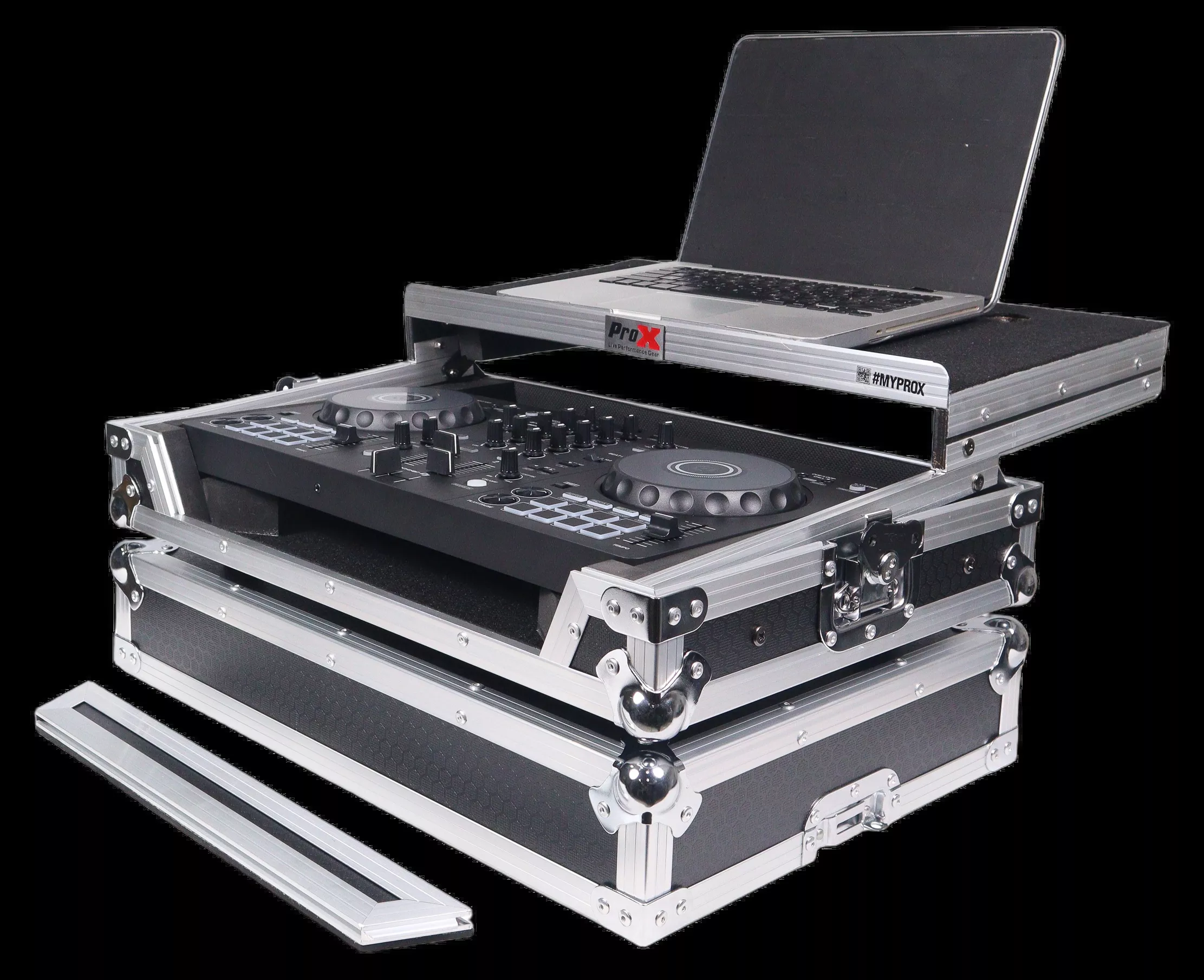 ProX ATA Flight Road Case For Pioneer DDJ-FLX4 DDJ-400 DDJ-SB3 DJ Controller with Laptop Shelf