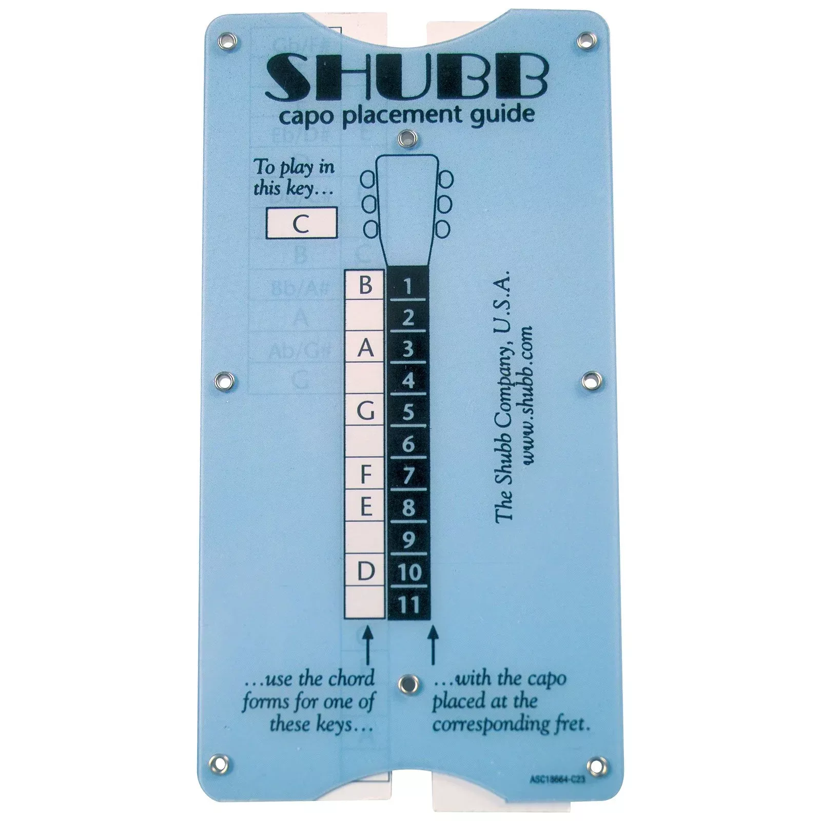 TG1 Shubb Transposing and Capo Placement Guide