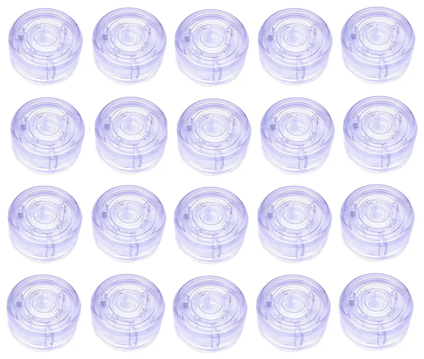 TUOREN 20PCS Guitar Effects Pedal Footswitch Toppers Plastic Pedal Nail Caps for Guitar Effects Pedal Buttons (White)