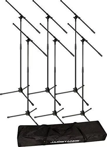 Ultimate JSMCFB6PK JamStands Series 6 Pack Tripod Mic Stand - Bundle
