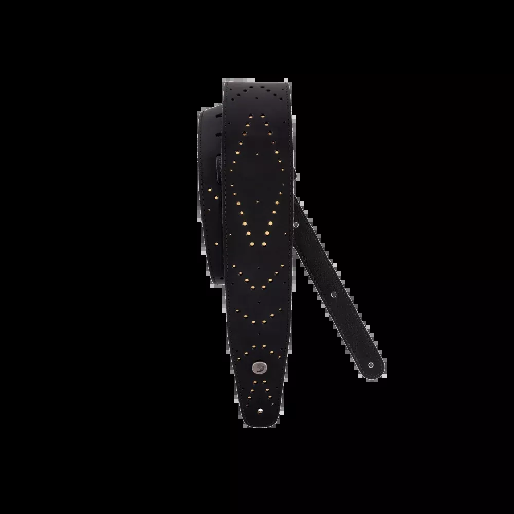 Vented Leather Guitar Strap, Star Dust
